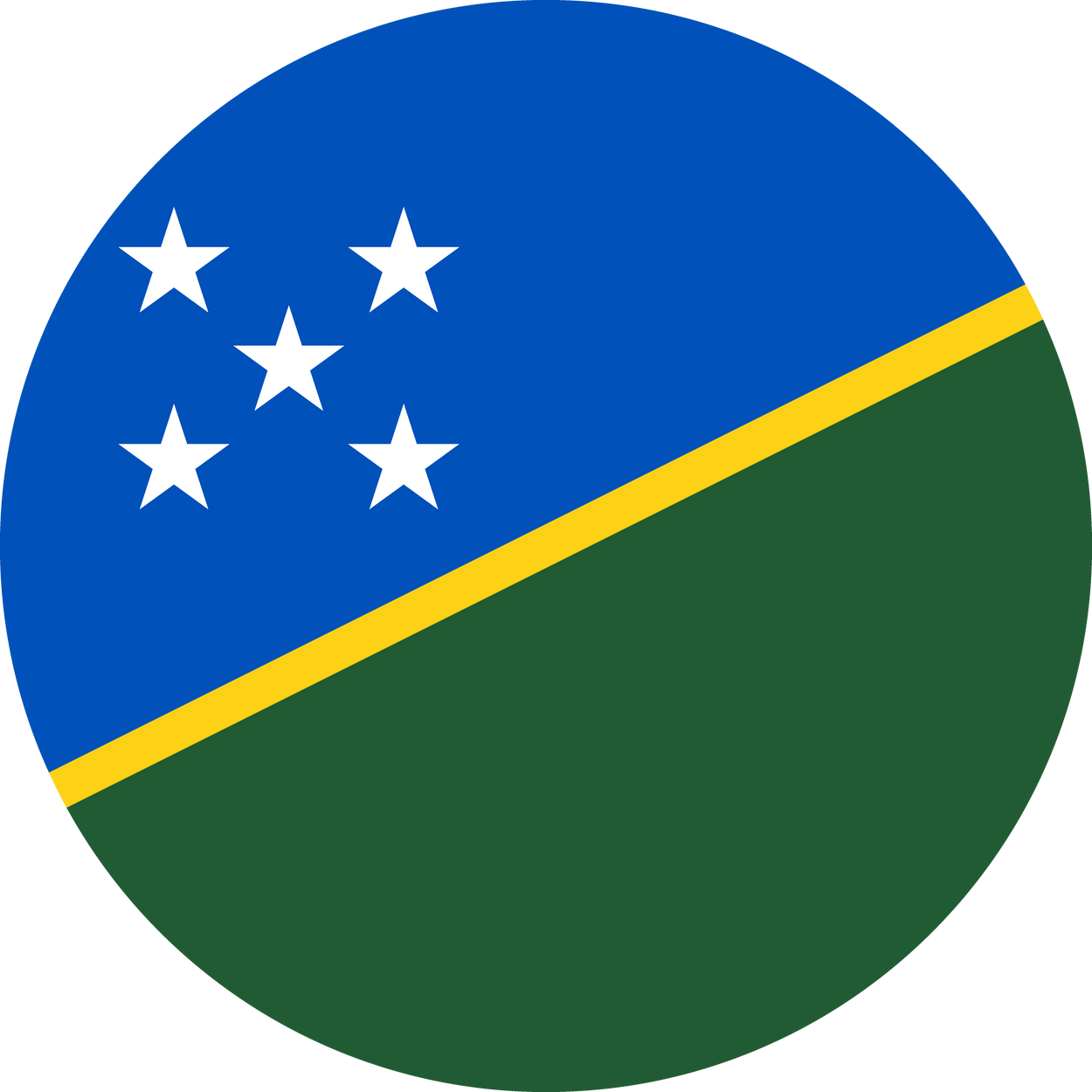 Solomon Islands Flag Round Icon