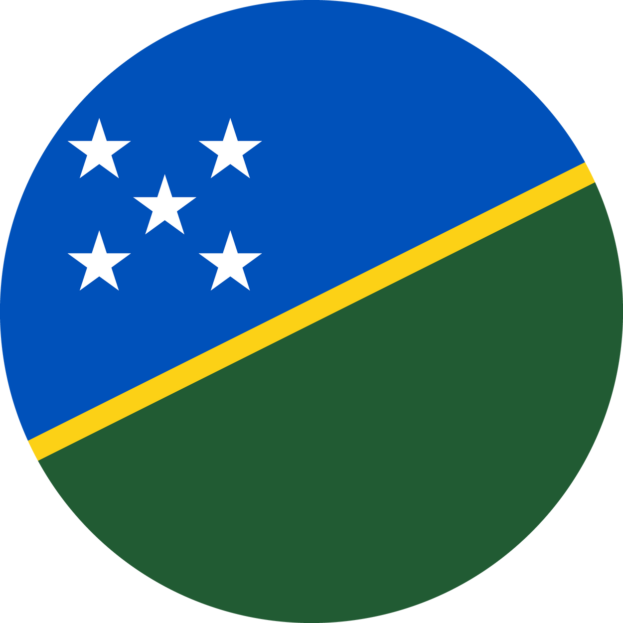 Solomon Islands Flag Round Icon